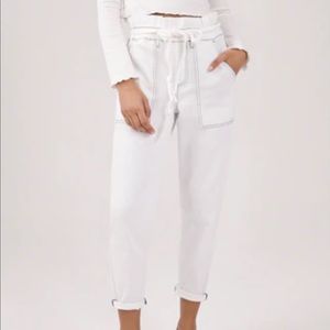Something Navy White Pants